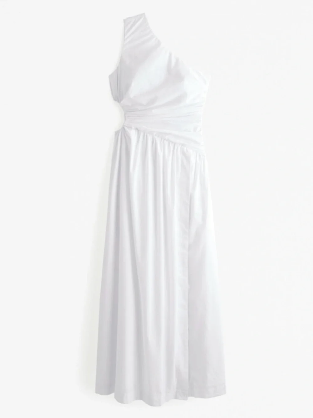Abercrombie & Fitch White One-Shoulder Maxi Dress
